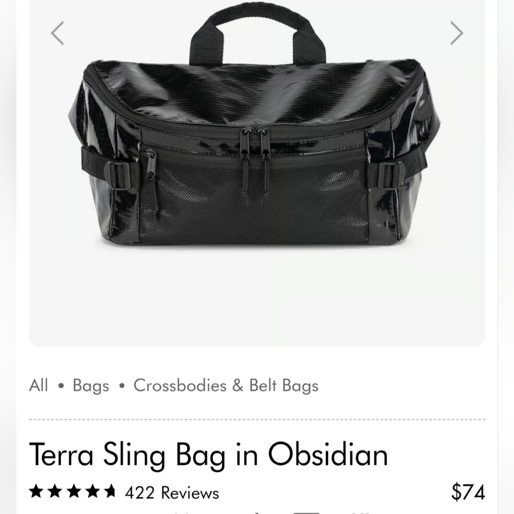 Calpak Black Crossbody Bag with Modern Design